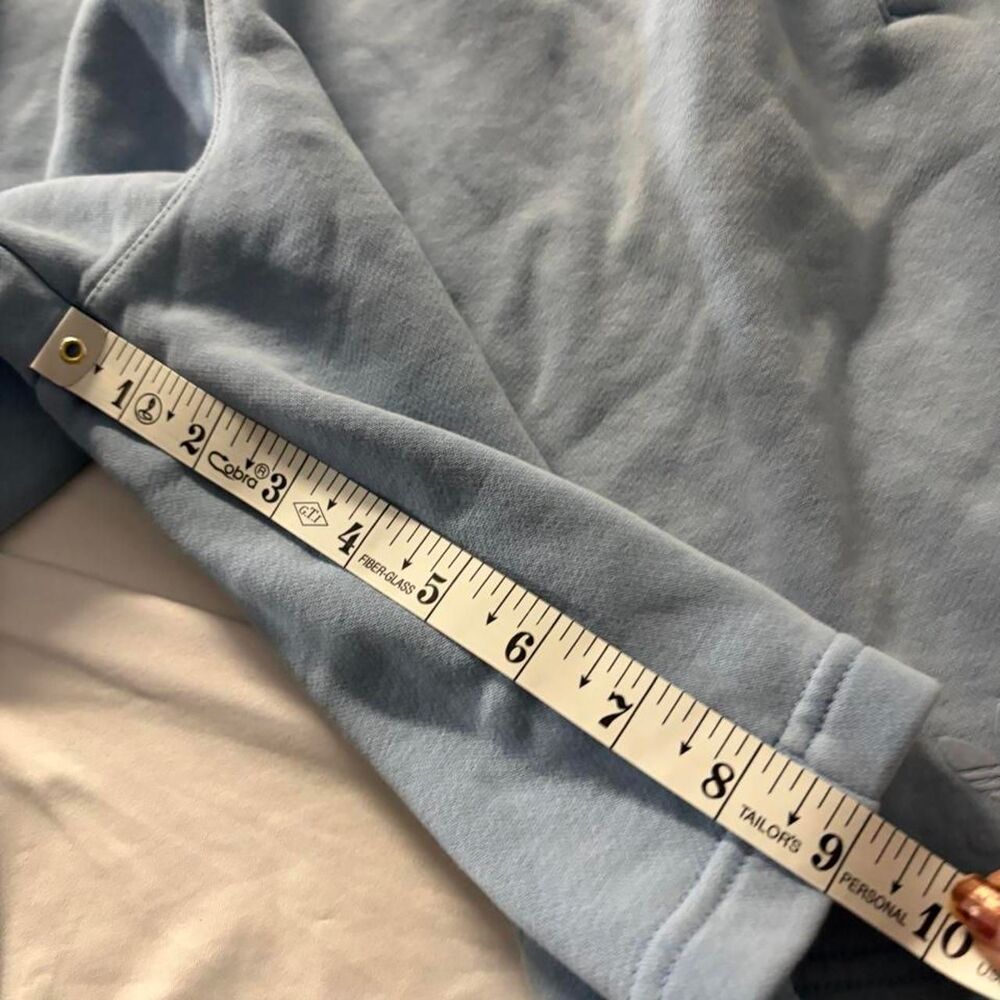Adidas Men's light Blue sweat Athletic Casual Shorts Fleece lined 9'' inseam - Picture 6 of 7